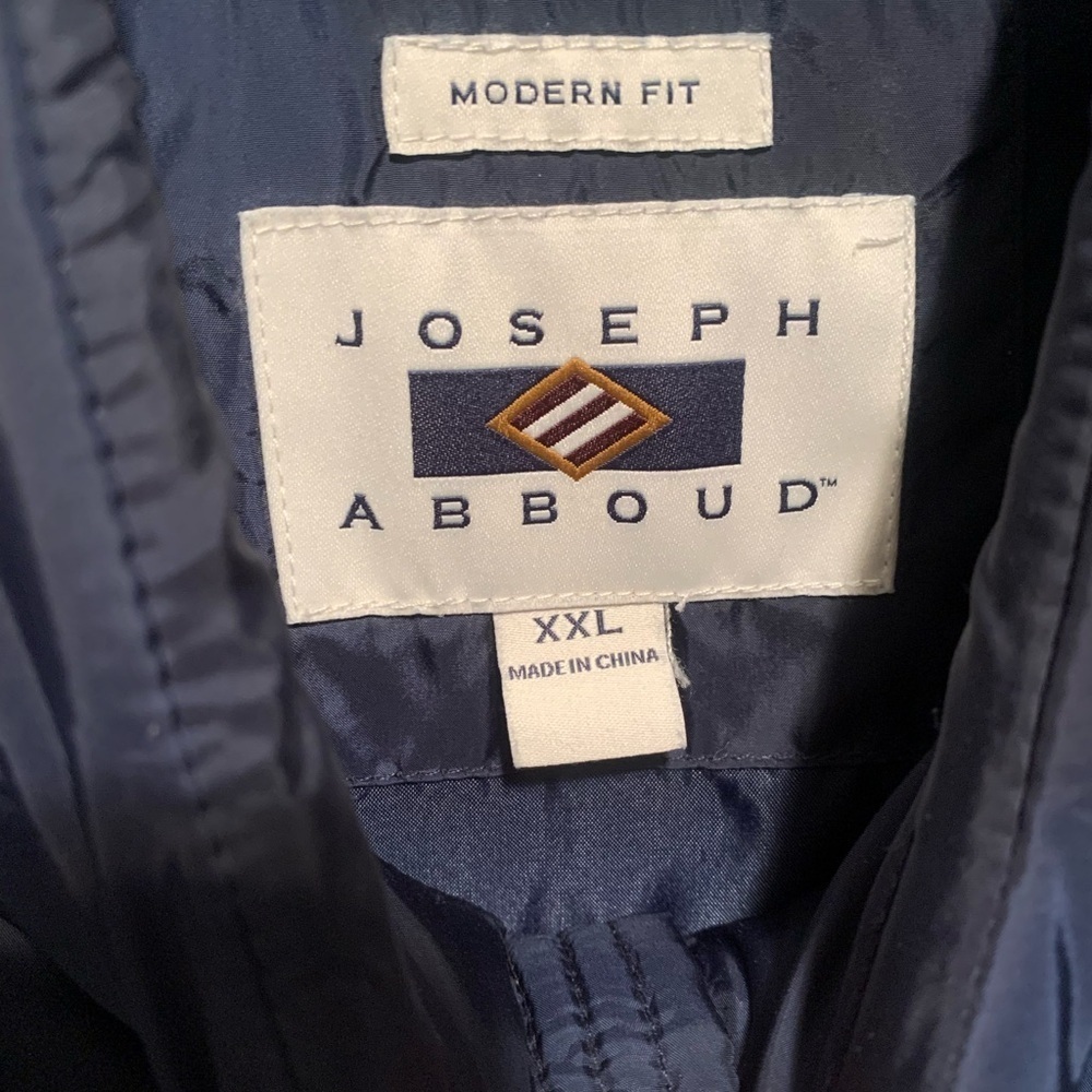 Joseph Abboud Navy Puffer Vest XXL Water Repellent Outdoor Ready Like New - Picture 3 of 16
